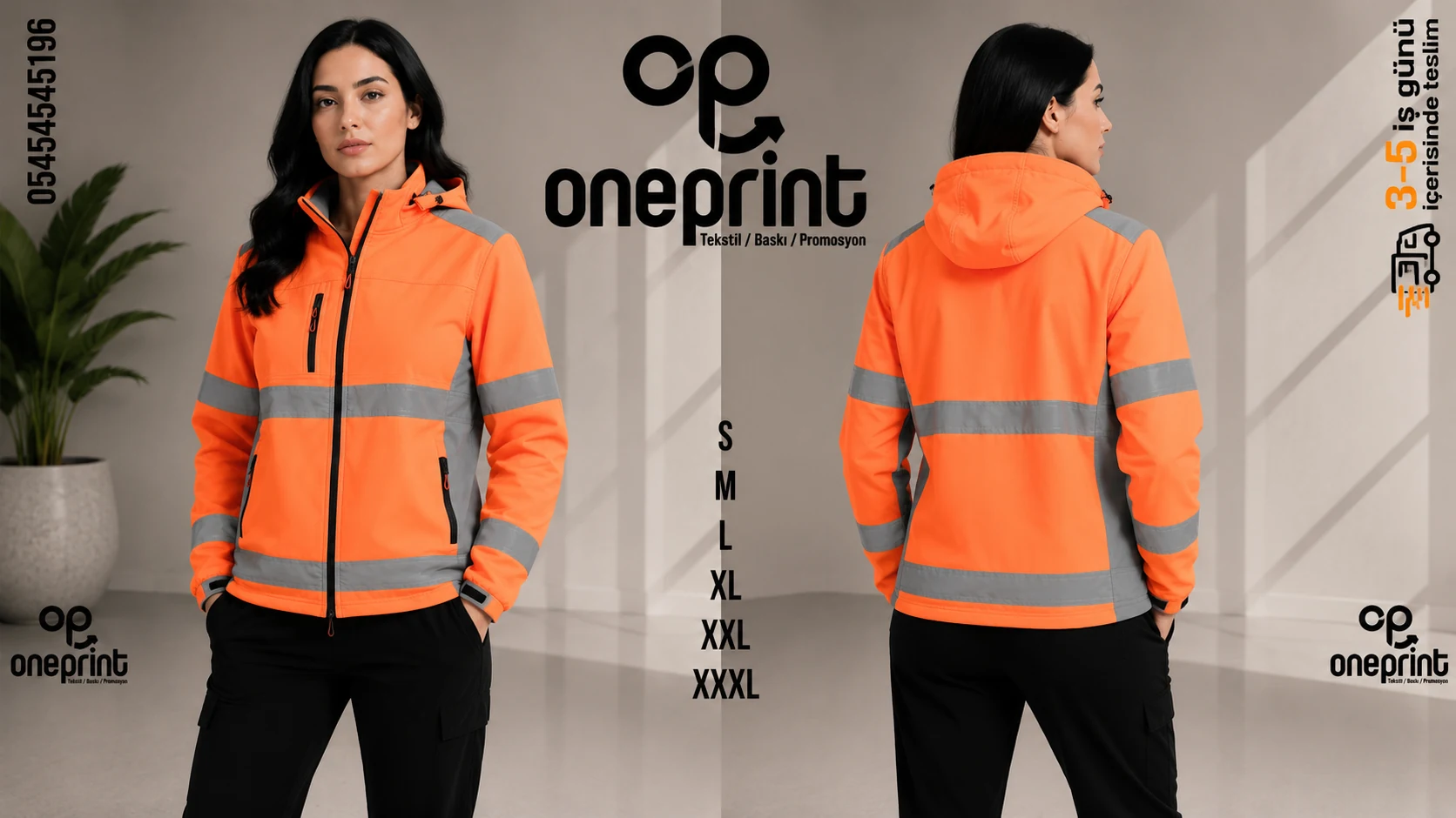 Reflektörlü Softshell Mont